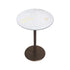 White Marble Round Accent Table
